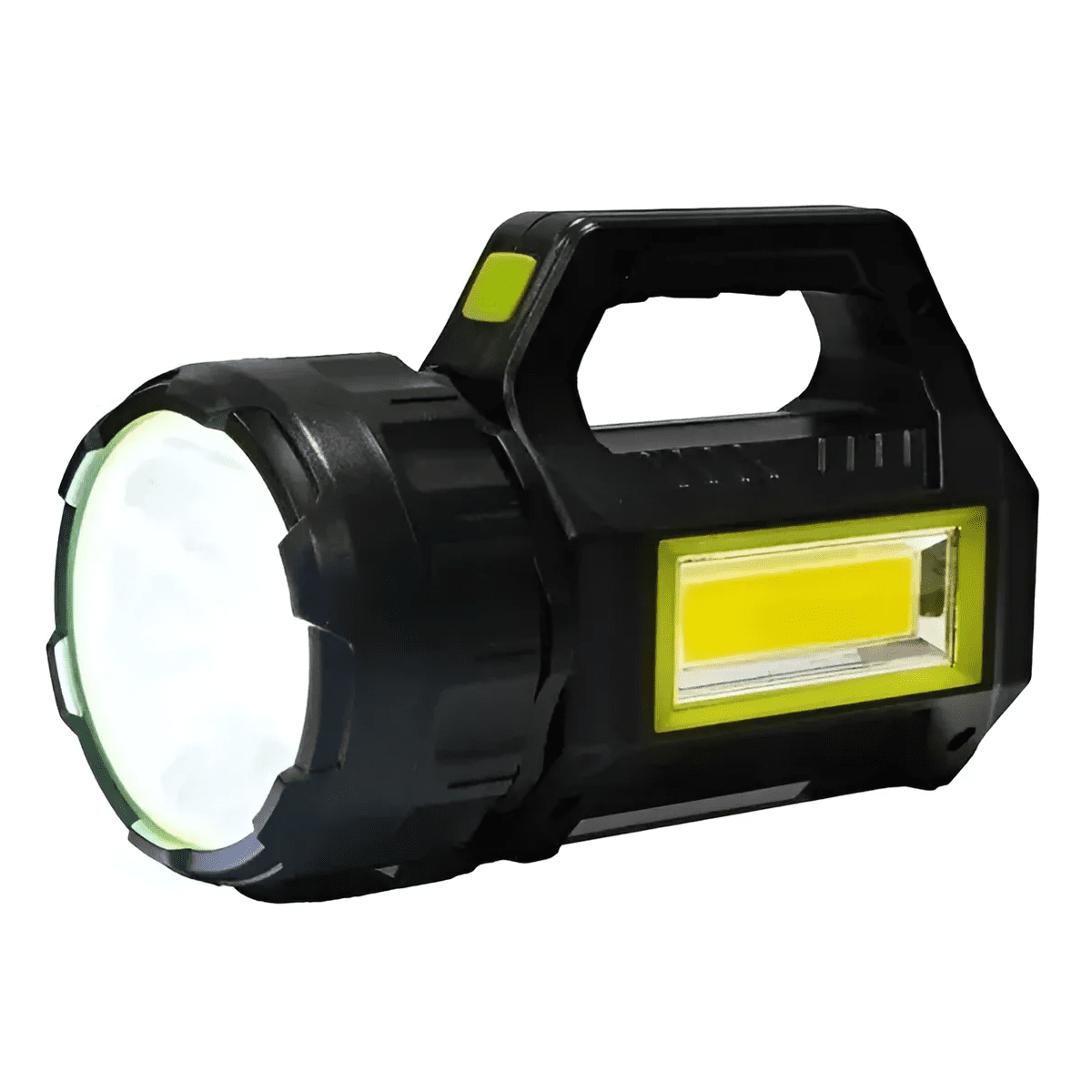 Genérico - Linterna Led Largo Alcance Recargable Usb 600mts 6 Funciones Blanco Negro