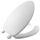 thumbnail image 1 of Asiento de inodoro Bemis 175 Commercial con parte delantera abierta alargada, color blanco, 1 of 7