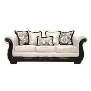 América Decora - Sofá Con Resorte Estructural 4 Personas Búfalo Envejecido Blanco