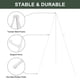 thumbnail image 3 of Atril ajustable DANMO de metal blanco de 160 cm, 3 of 7