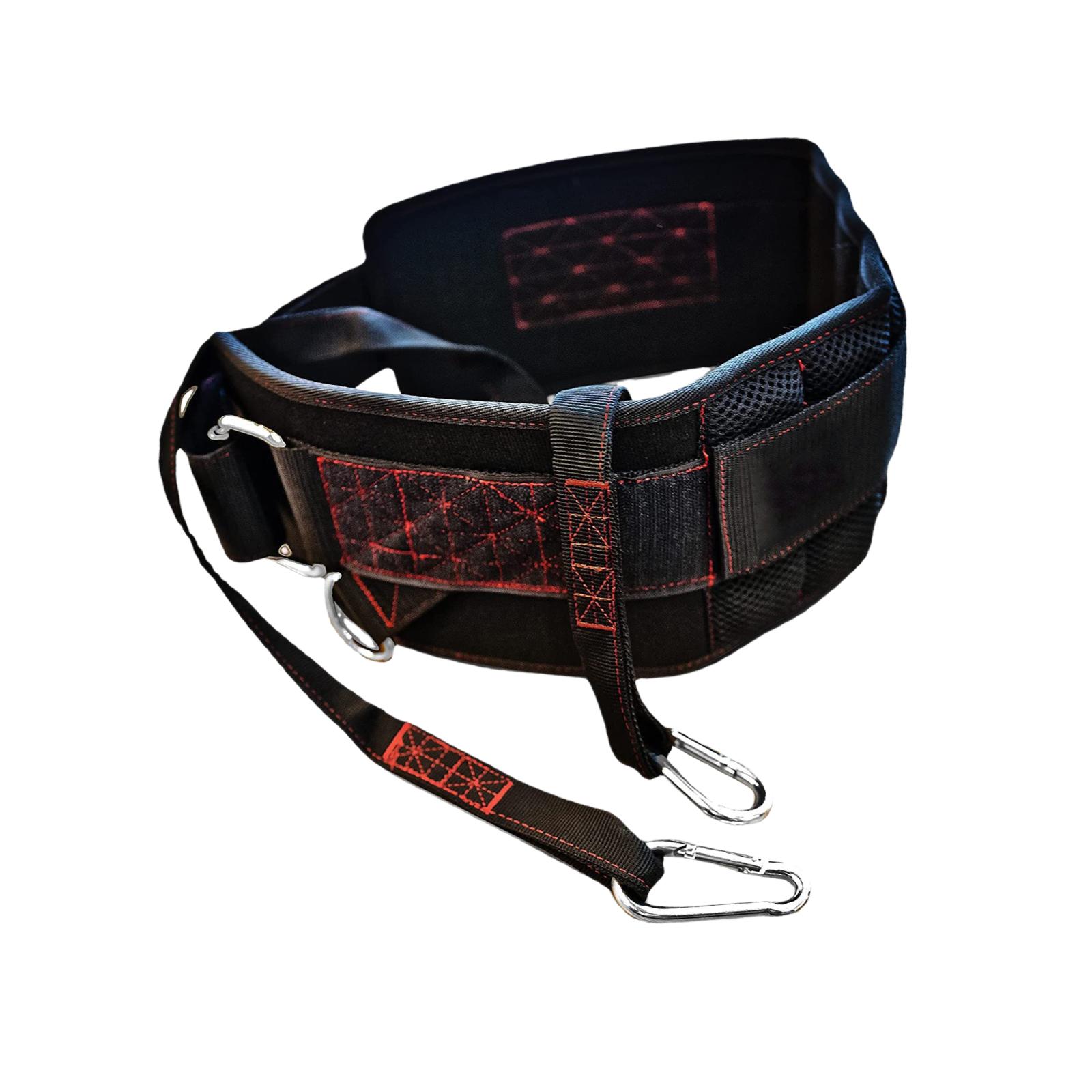 Ioensy - Cinturón De Levantamiento De Pesas, Cinturón De Fitness Para Sentadillas De Peso Muerto, Entrenamiento De Fuerza, Hilo Rojo