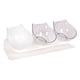thumbnail image 1 of Cuencos Elevados Para Gatos, Cuenco Duradero Para Comida Y Agua Para Gatos De Interior, Cachorros, Transparente Y Blanco Claro, 1 of 5