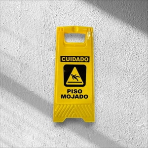 Alday - Señalética De Piso Mojado 31X28 Cm Amarilla