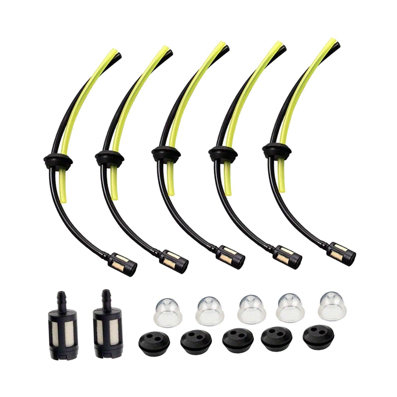 Magideal - 17 Mangueras De Combustible Con Filtro, Repuestos Con Ojales De Sellado Para Tanque, Mangueras De Combustible Para Cortasetos, Herramientas Eléctricas