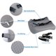 thumbnail image 3 of Almohada lumbar LOVEHOME para silla y coche, viscoelástica gris, 3 of 6