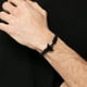 thumbnail image 5 of Pulsera hombre cuerda y ancla acero negro, 5 of 6