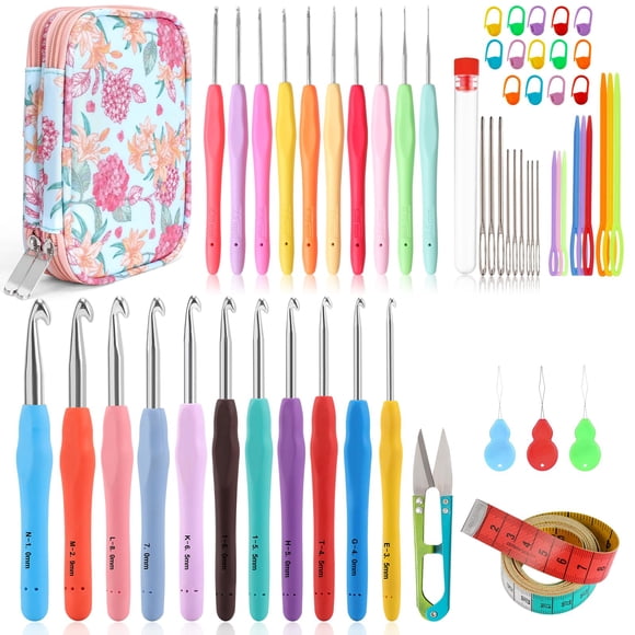Ganchos de Crochet Vodiye 21 Tallas 0,5‑10,0 mm con Estuche
