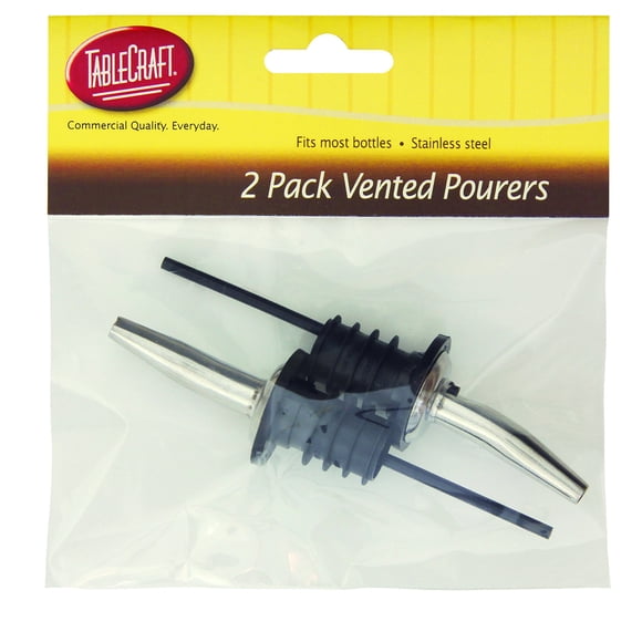 Mantel Vented Pourers de acero inoxidable, juego de 2