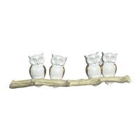 Bothyi - Gancho De Pared Con Forma De Búho, Bonito Y Creativo, Para Dormitorio, Porche, Hogar, 4 Ganchos