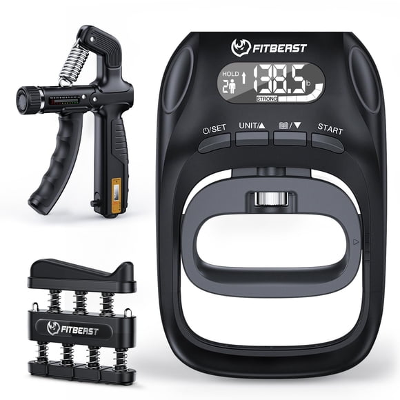 Entrenador de fuerza Grip FitBeast con probador digital y ejercitador