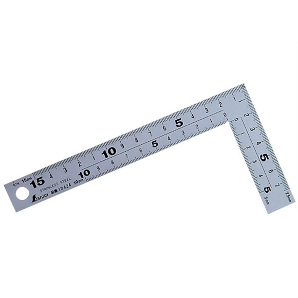 Regla Shinwa Sokutei 15 cm Metal Plateado