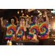 thumbnail image 3 of Set de disfraz hippie de los 70 Bombline, 4 piezas, para mujer y hombre, talla 5XL, 3 of 6