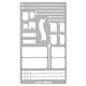 thumbnail image 1 of Plantilla de metal Aleks Melnyk 10x18 cm para bullet journal, 1 of 4