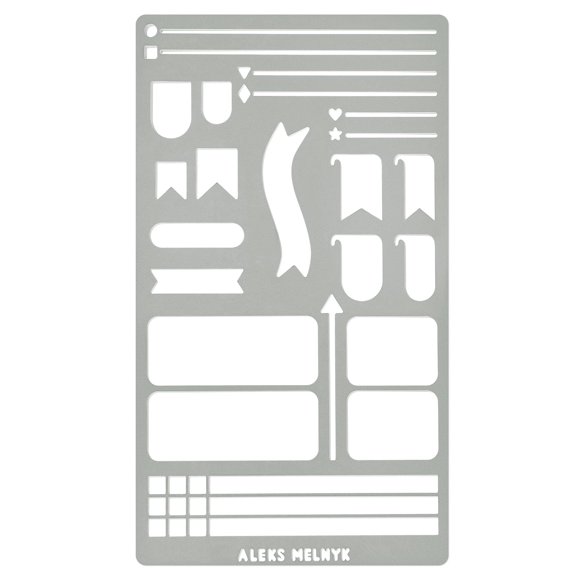 Plantilla de metal Aleks Melnyk 10x18 cm para bullet journal