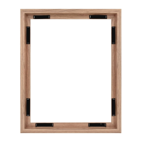 Marcos flotantes de lona MCS de madera de nogal, 16 x 20 cm (paquete de 1)
