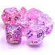 thumbnail image 2 of Juego de dados poliédricos Chessex Borealis rosa/plateado con luminaria, 2 of 2