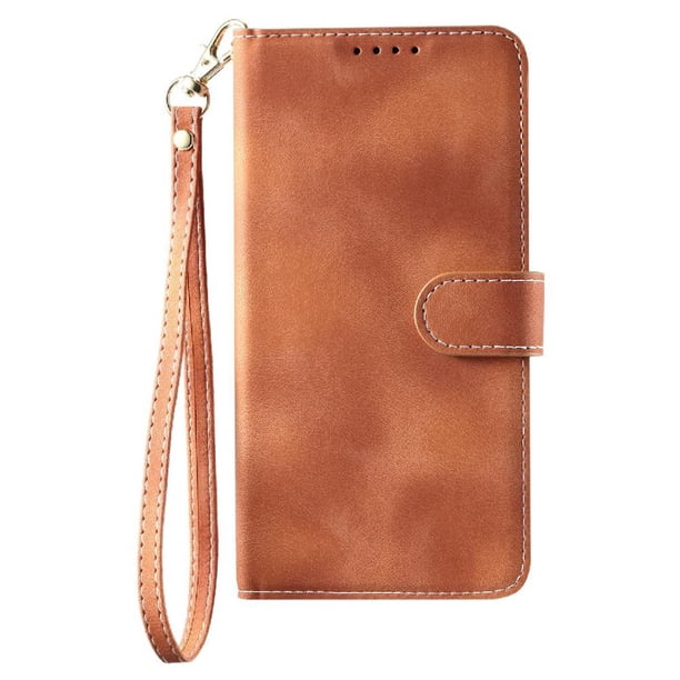 Funda Cartera para Google Pixel 9 Pro XL Tapa con Ranuras, Soporte y Correa Marrón