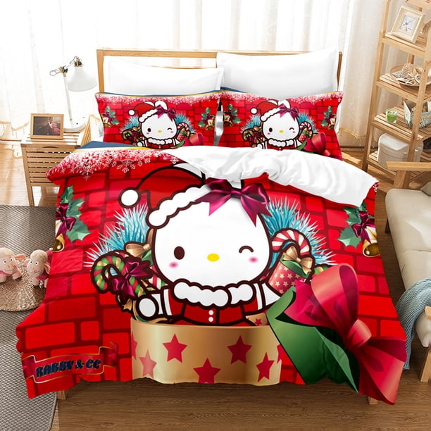 Happy Family Quilt Set Lucky RABBYCC Printed Bedding Set Double King Bed Set Children Bedroom Down Coat Set RABBYCC Bedding Bed Sheets