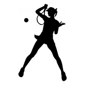 Rienda Libre Graphics - Decomural Female Tennis Player Tennis Swing Ws-16218
