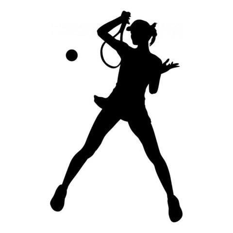 Rienda Libre Graphics - Decomural Female Tennis Player Tennis Swing Ws-16218