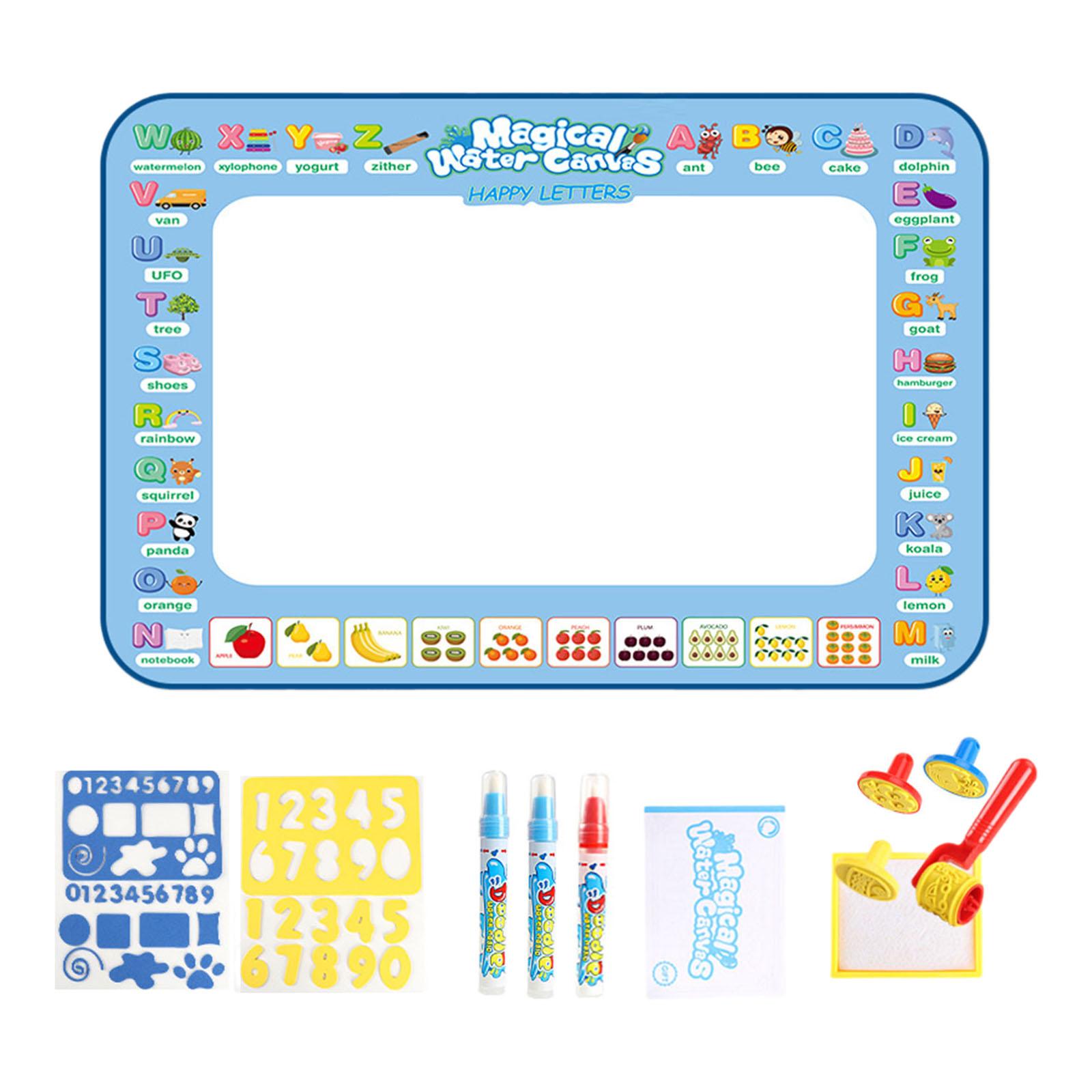 Bothyi - Doodle Mat Tablero De Garabato De Escritura De Pintura Portátil Para Edades 2 3 4 5 6 Años Letra De Frutas
