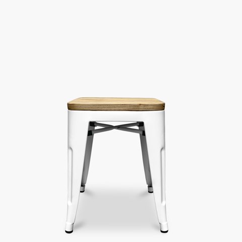 Form Design - Piso Tolix Asiento Madera Blanco