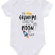 thumbnail image 1 of Baby Girls Cute Casual Simple Romper, Short Sleeve Funny Romper With "Grandpa Loves Me" Print, 1 of 5