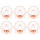 thumbnail image 1 of 6Pcs 3D Geometric Wedding Party Candelero Vela Tealight Holder Rose Gold, 1 of 6