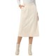 thumbnail image 1 of INSPIRE CHIC Falda de Mujer de Gamuza Sintética con Cintura Alta Elástica para Otoño Invierno, Falda Midi en Línea A con Bolsillos L Beige, 1 of 6