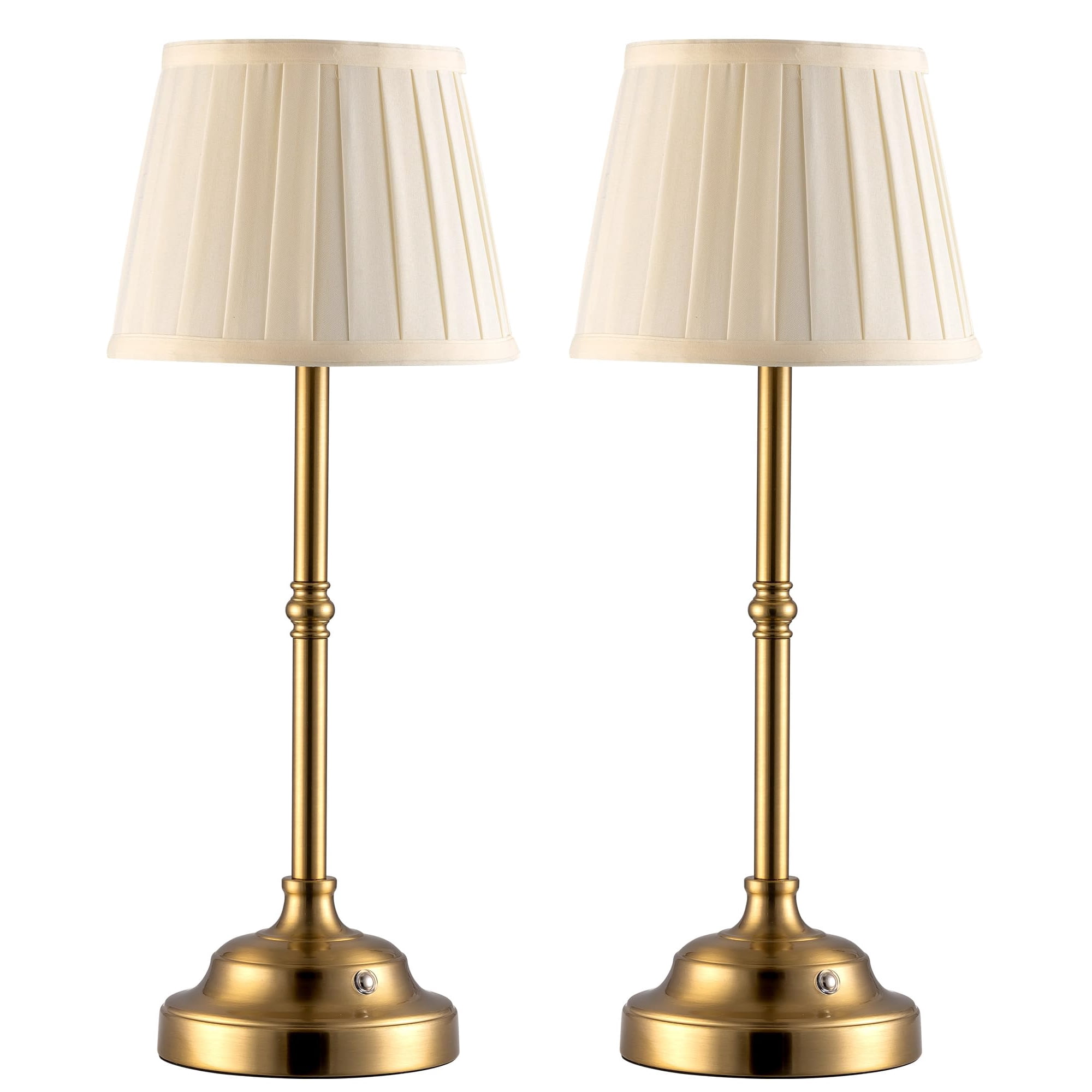 Lámpara De Mesa Led Inalámbrica Kdg, Juego De 2 Unidades Con Batería De 4000 Mah, Color Bronce