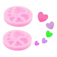 Genérico - Pack 2 Molde De Silicona Molde Corazon Molde Fondant Corazon
