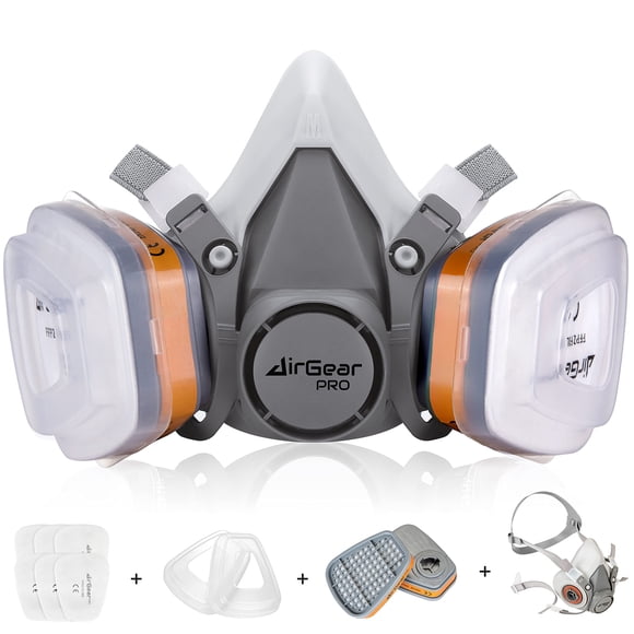 Mascarilla respiratoria reutilizable con filtros AirGearPro M-500 A1P2