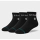 thumbnail image 1 of Stance Socks Origin 3 Pack Quarter Black, 1 of 2