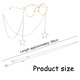thumbnail image 4 of Cadena para gafas hecha a mano con colgante de cinco estrellas de plata y cuerda de metal antideslizante popular, 4 of 5