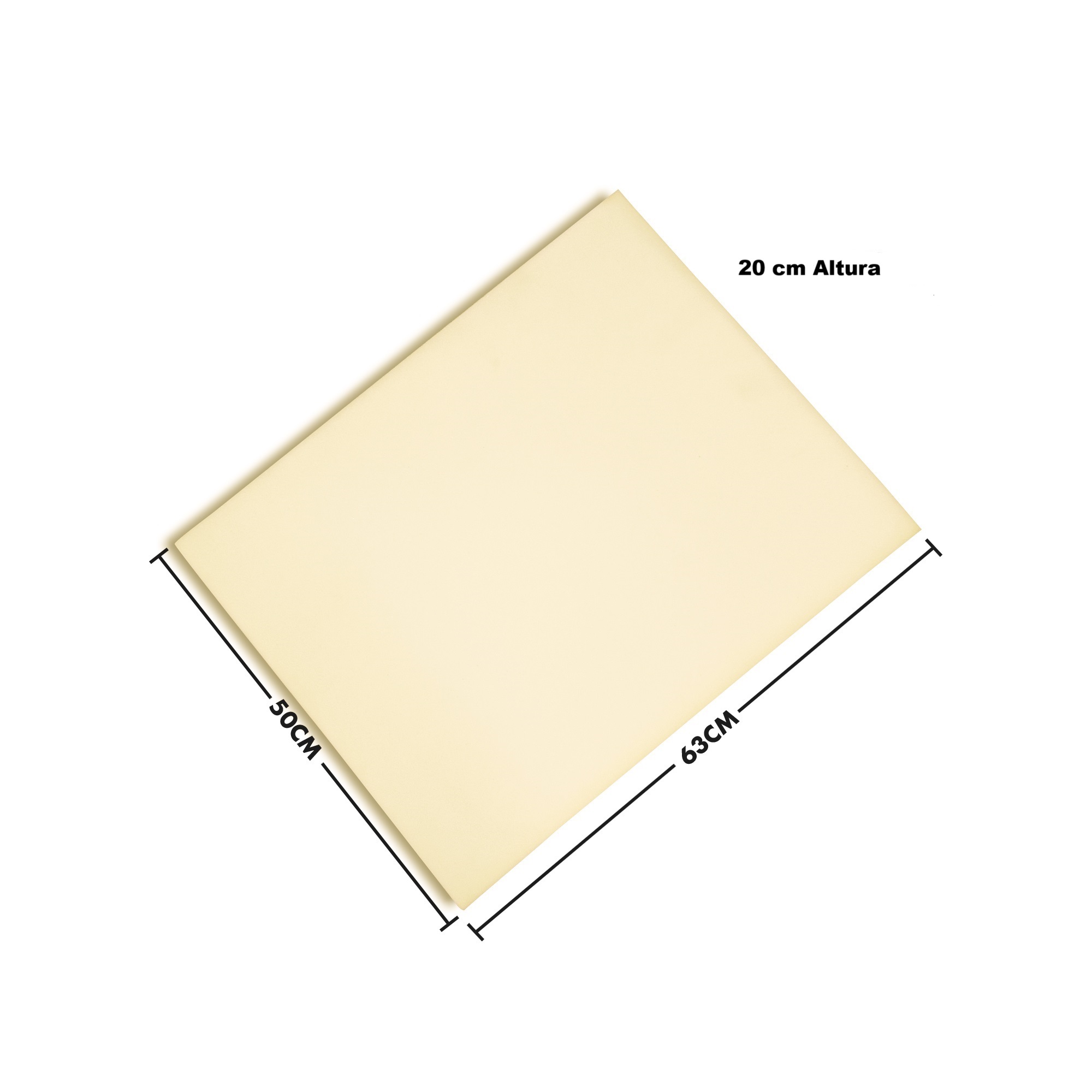 Chilena Casagrande - Lámina De Espuma D30 - 63X50X20 Cm Alta Densidad Corte Preciso