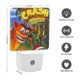 thumbnail image 2 of Crash Bandicoot Luz nocturna LED con sensor de anochecer a amanecer para dormitorio, baño, pasillo, escaleras - Lámpara LED nocturna de enchufe, 0.5W - 1 pieza, 2 of 6