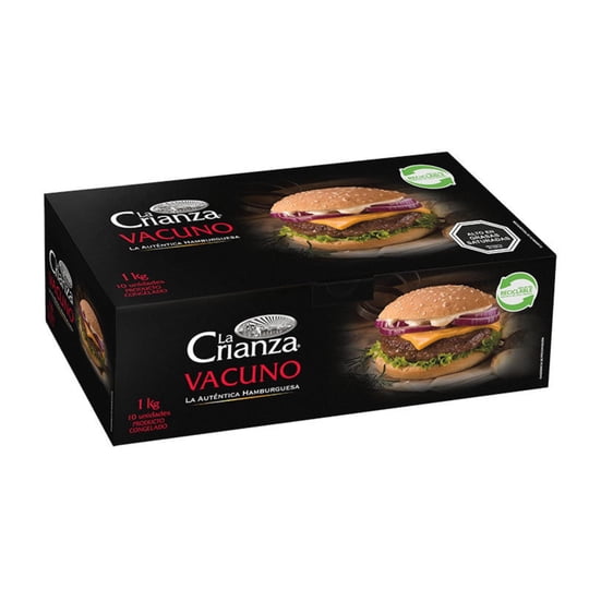 Hamburguesa De Vacuno Premium 10 Un de 100 g c/u La Crianza
