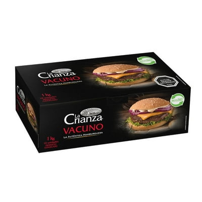 Hamburguesa De Vacuno Premium 10 Un De 100 G C/U La Crianza