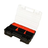 Ioensy - Caja Organizadora De Herramientas Con Compartimentos Para Cuentas, Tornillos Y Otros Artículos De Manualidades. Medidas: 29 Cm X 22 Cm X 6 Cm.