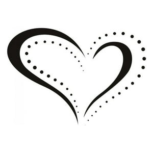 Rienda Libre Graphics - Decomural Dotted Love Heart Valentines Ws-15376