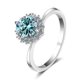 thumbnail image 5 of Anillos de Compromiso de Moissanita de 1 Uds Color D para Mujer Anillos de Flor de Plata Esterlina 925 Corte Redondo Anillos de Diamante Amarillo/azul/rosa para Aniversario de Boda con Certificado, 5 of 9