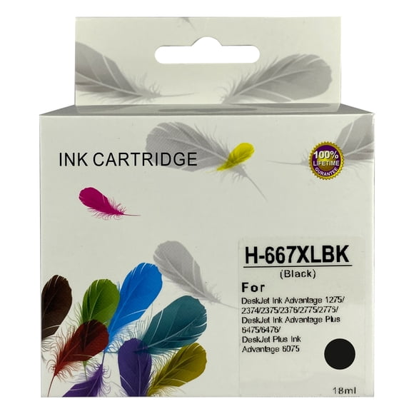 Tinta 667XL Negra Para HP DeskJet Ink Advantage