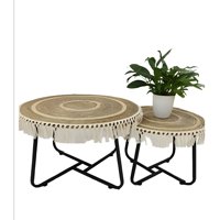 Genérico - Set Mesa Centro Lateral Redonda Elegante Decorativa Jhn