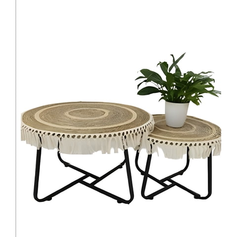 Genérico - Set Mesa Centro Lateral Redonda Elegante Decorativa Jhn