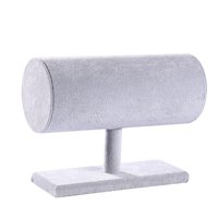 Ioensy - Soporte De Exhibición Resistente Para El Cabello, Flocado Suave Para Pulsera, Joyería, Collar, Gris