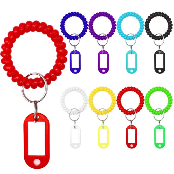 Set de 48 llaveros con pulsera y etiquetas Dapaqami