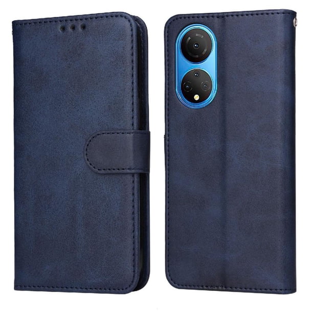 Funda Billetera para Honor X7 con Porta Tarjetas y Soporte Ajustable Azul