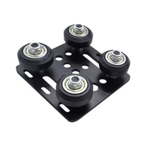 Magideal - Placa De Pórtico Ranurada, Placa De Rueda En V Pequeña, Ensamblada En 2020 Para Extrusión De Aluminio, Accesorios De Impresora 3D Para Perfil De Alumi Ruedas Negras