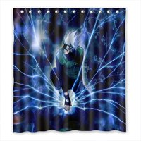 Pinghai - Cortina De Ducha Naruto Con Ganchos (167 X 183 Cm)