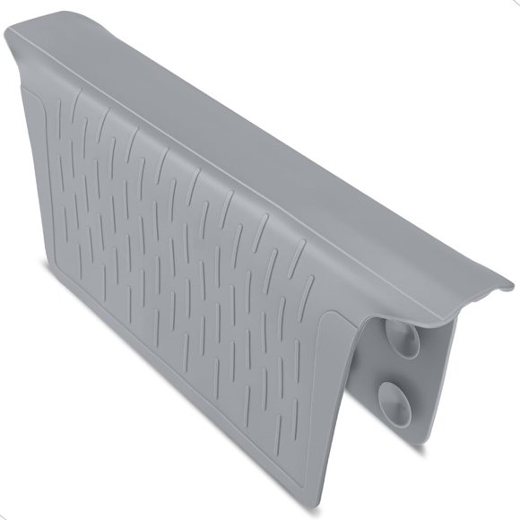 Sink Saddle, protector de silicona para división de lavaplatos, gris